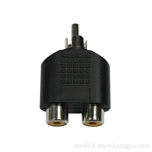 3.5mm Port 1RCA to 2 RCA Adapter Female to Male F to M RCA Connector